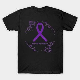 Hope•Faith•Strength IBD Awareness Ribbon 2 T-Shirt